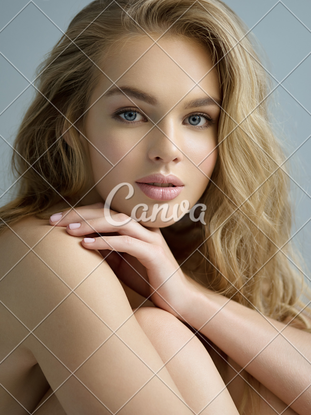 Young Blond Woman With Long Curly Hair Photos By Canva