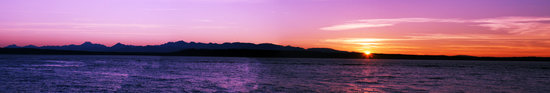 Panoramic Photography of Sea at Sunset
