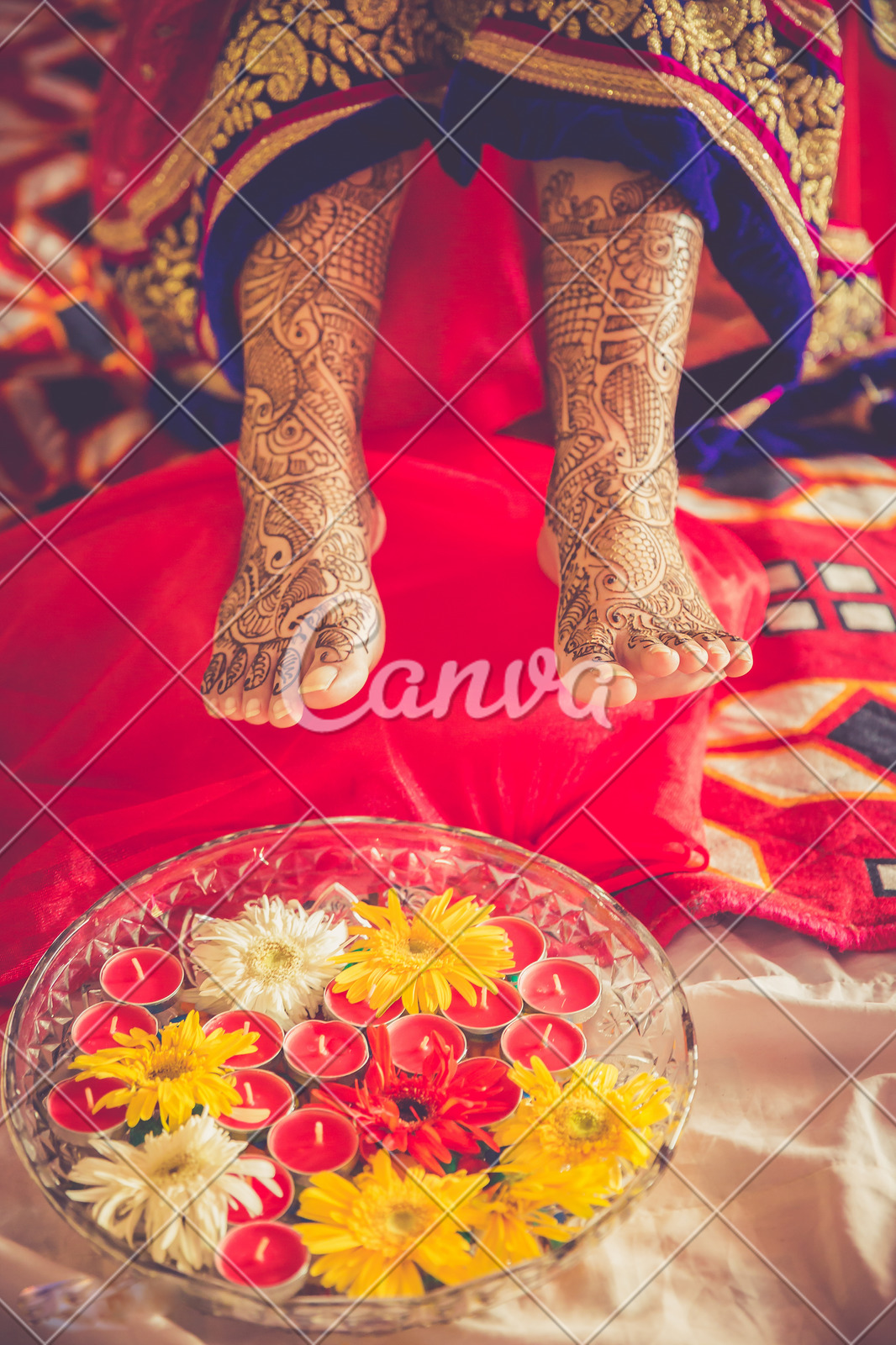 Henna Tattoos Mehndi Legs In Indian Wedding Photos By Canva