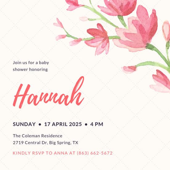 Pastel Flower Baby Shower Invitation Templates By Canva