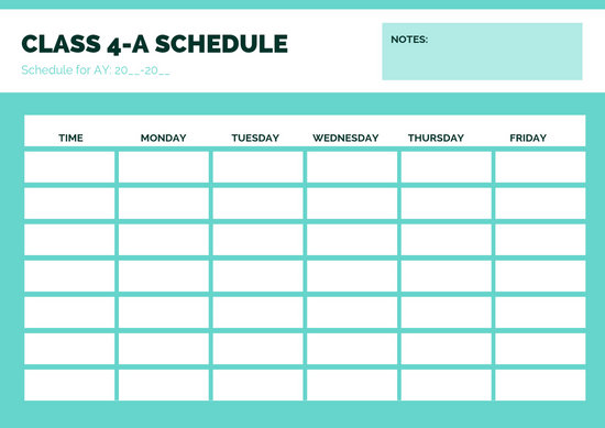 Customize 403+ Class Schedule templates online Canva