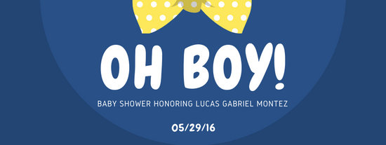 Baby Boy Announcement Facebook Event Cover Templates By Canva