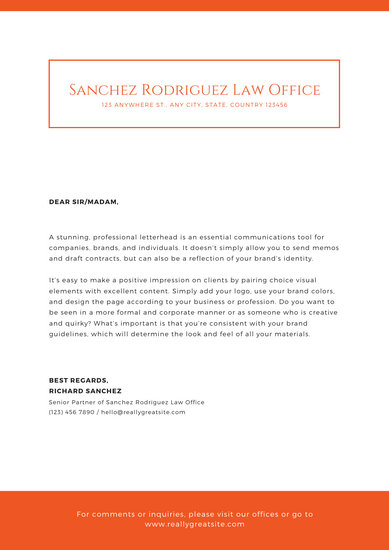 Customize 30+ Law Firm Letterhead templates online - Canva