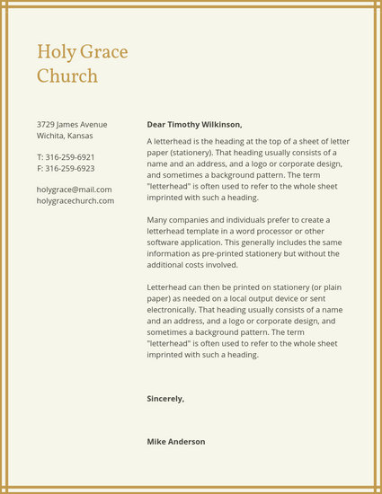 Customize 33+ Church Letterhead templates online - Canva