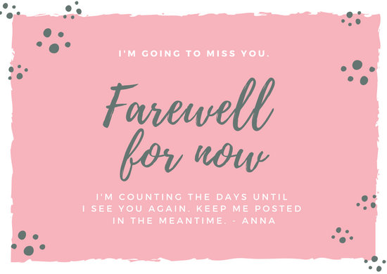 Customize 73+ Farewell Card templates online - Canva