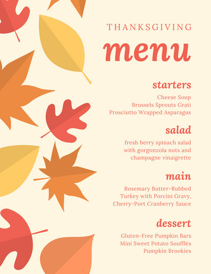 Customize 36+ Thanksgiving Menu templates online - Canva