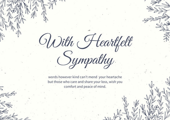 Customize 111+ Sympathy Card templates online - Canva