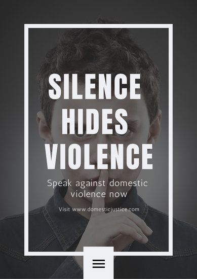 Customize 26+ Domestic Violence Poster templates online - Canva