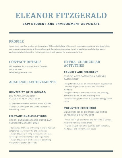 Customize 16+ Scholarship Resume templates online - Canva