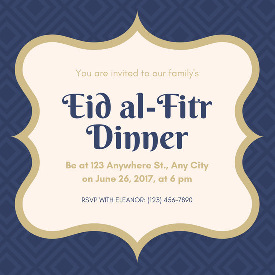 Beautiful 70 Template Invitation Eid Card