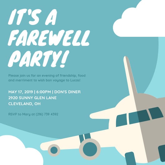 Customize 2,882+ Farewell Party Invitation templates online - Canva