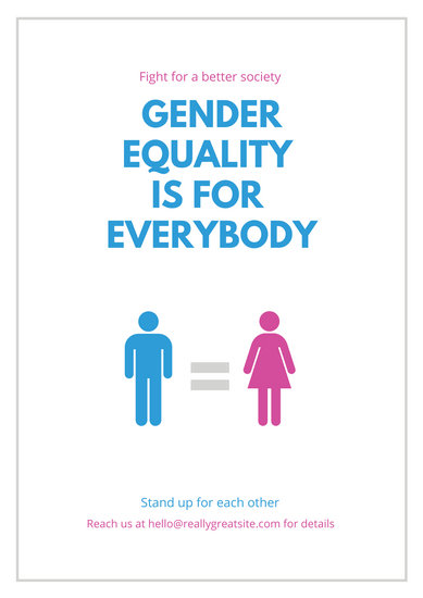 Customize 52+ Gender Equality Poster templates online - Canva