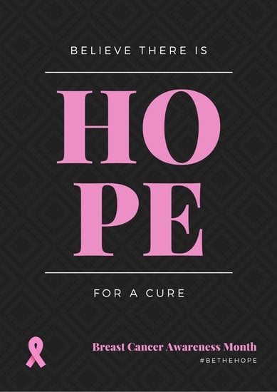 Customize 474+ Breast Cancer Awareness Poster templates online - Canva