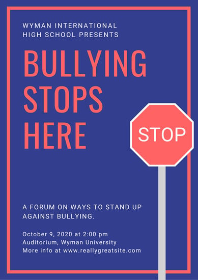 Customize 57+ Anti-Bullying Poster templates online - Canva