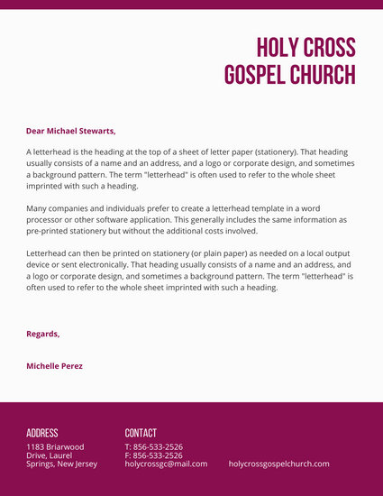 Customize 32+ Church Letterhead templates online - Canva