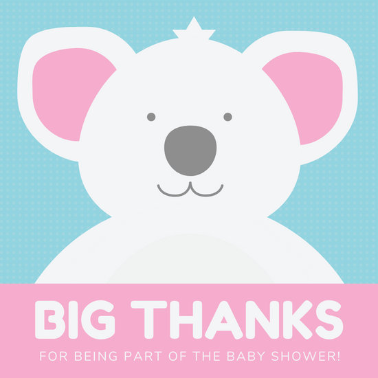 Koala Baby Shower Thank You Invitation Templates By Canva