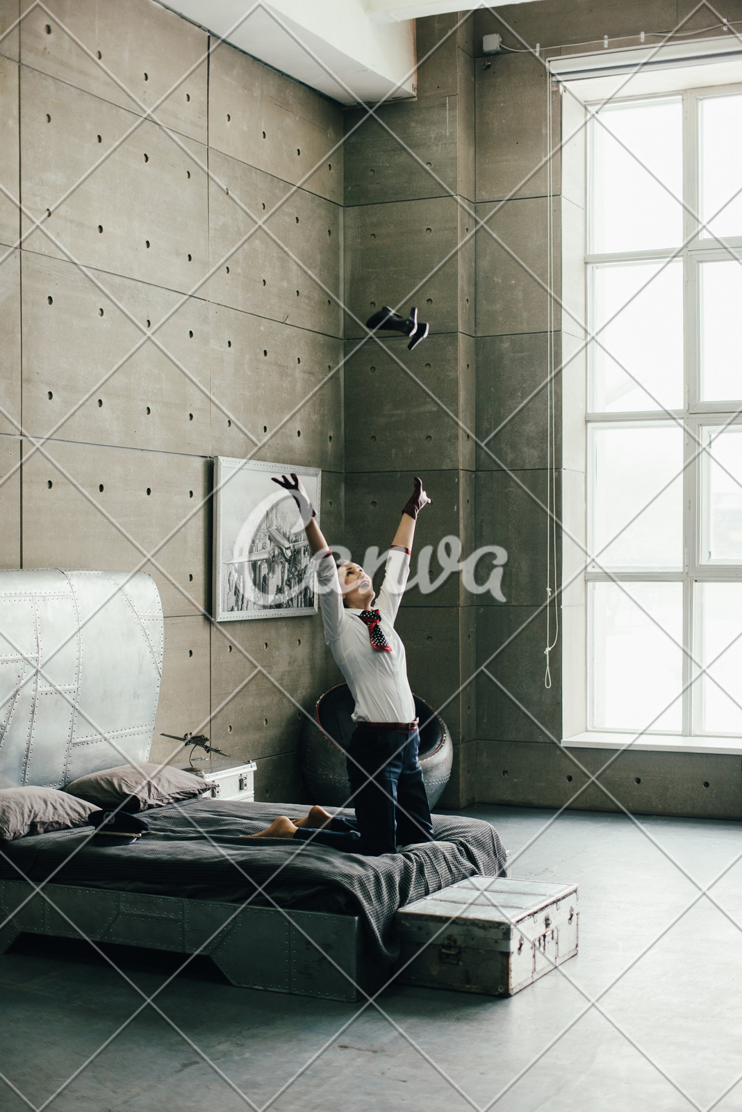 Woman Having Fun In The Bedroom Photos By Canva