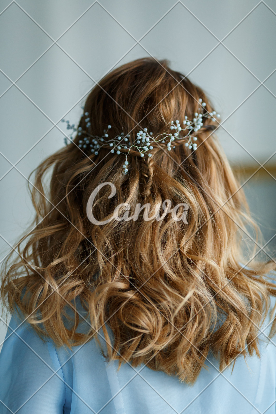 Wedding Hairstyle Loose Brunette Hair Photos By Canva