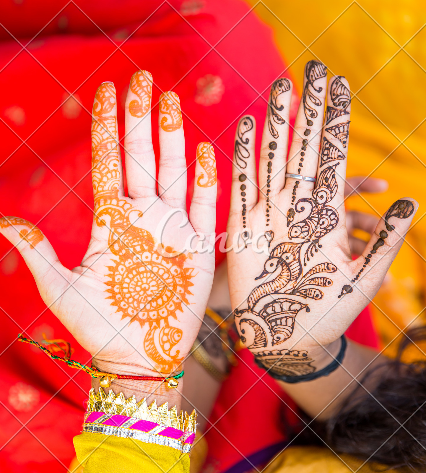 Henna Tattoo On A Bride S Hands Indian Wedding Photos By Canva