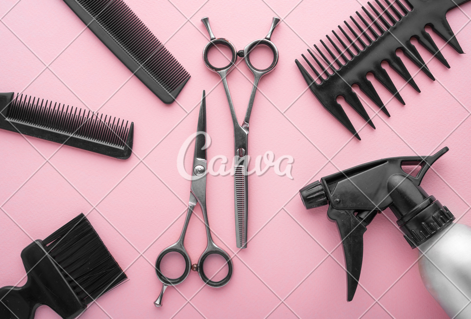 Professional Hairdresser Tools Top View Photos By Canva