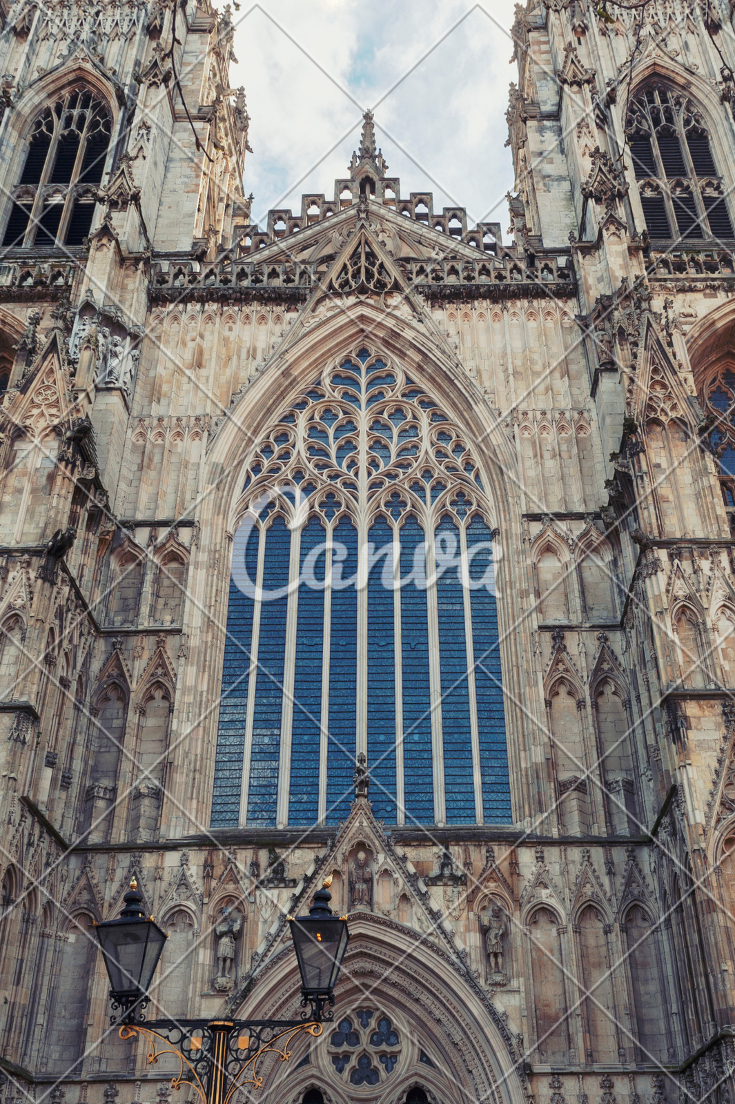Elaborate Tracery On Exterior Building Of York Minster The