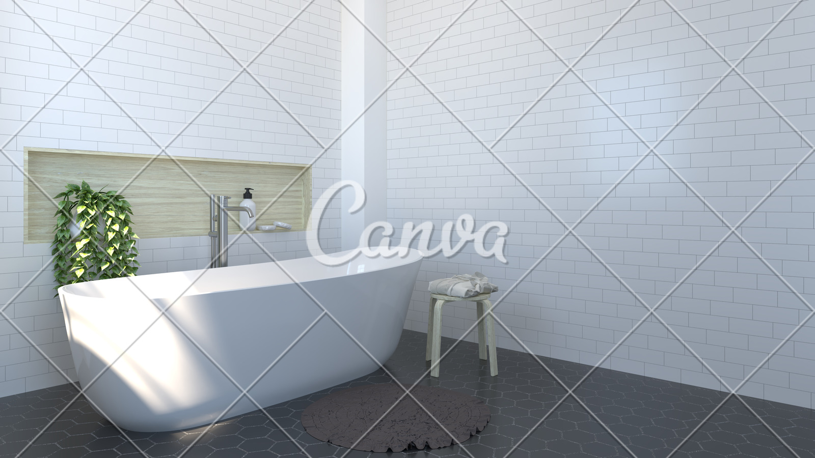 Bathroom Interiortoiletshowermodern Home Tiled Floor