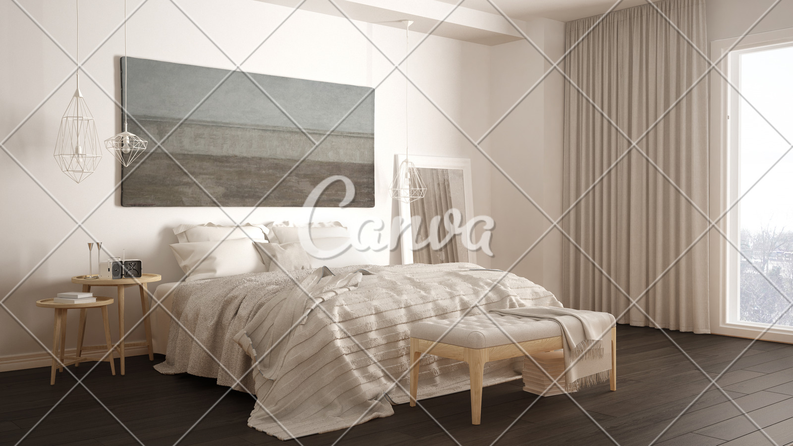 Classic Bedroom Scandinavian Modern Style Minimalistic