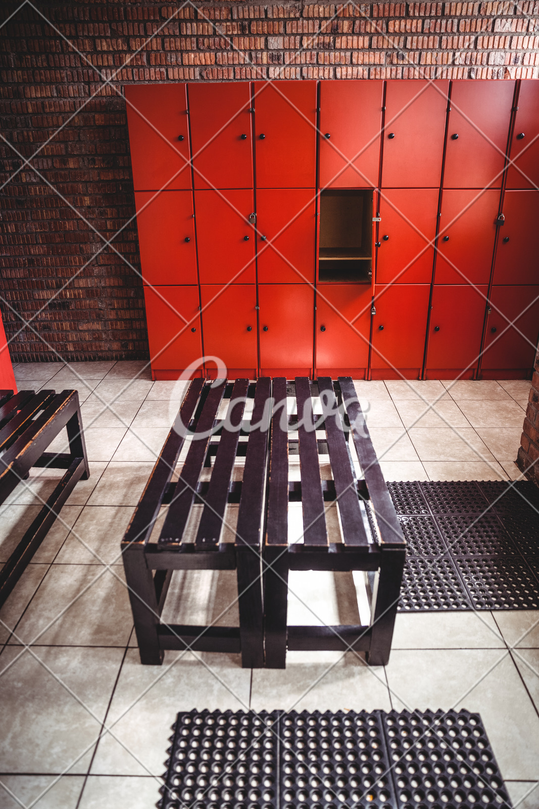 Empty Locker Room And A Bench Photos By Canva