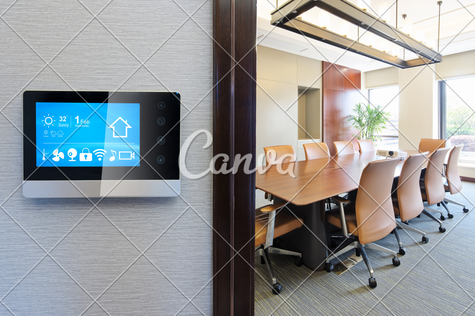 Smart Screen In Modern Meeting Room Photos By Canva