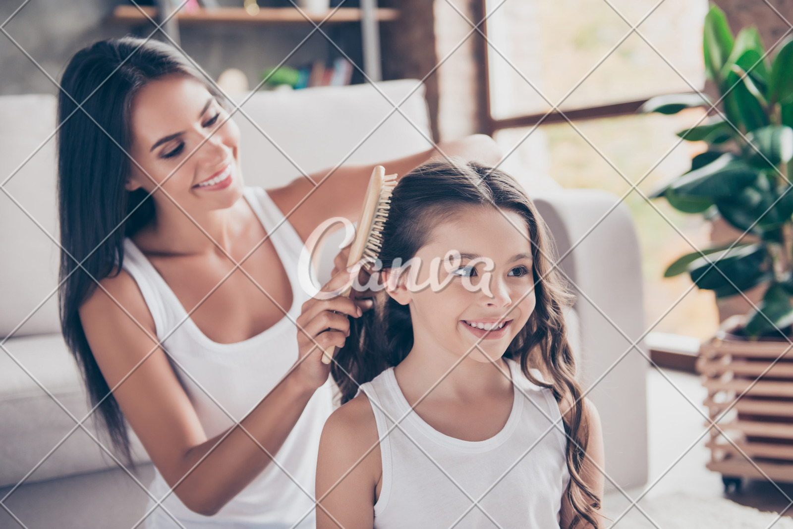 Close Up Photo Of Happy Smiling Schoolgirl With Curly Long