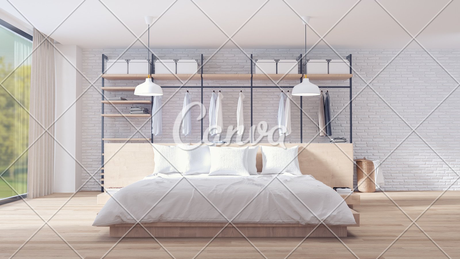 Bedroom And Dressing Room Loft Style Interior Design Wood