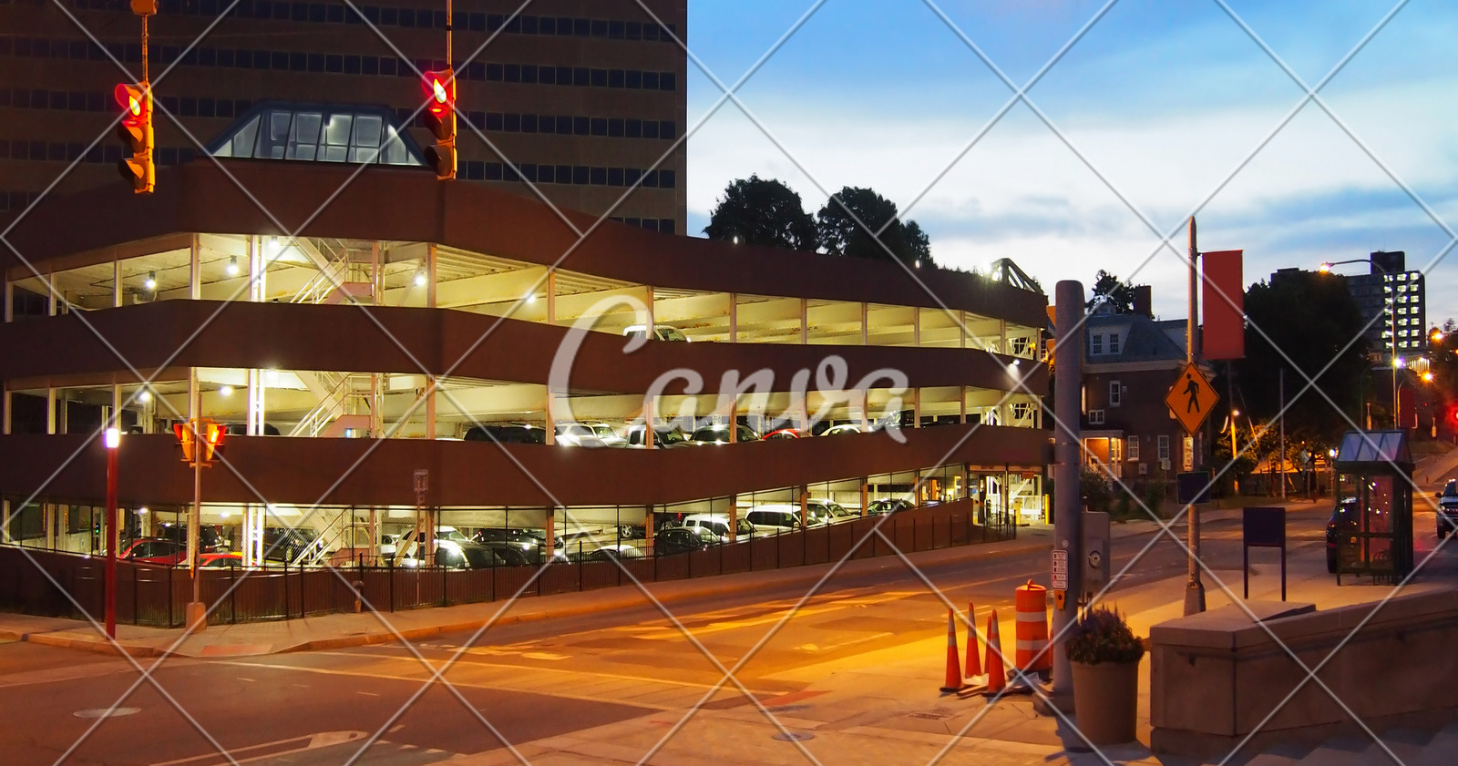 Parking Garage At Night Photos By Canva