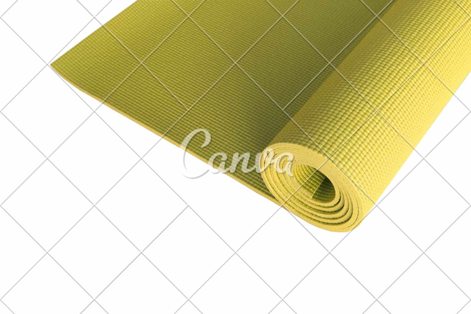 Yellow Yoga Mat Isolated On White Photos By Canva