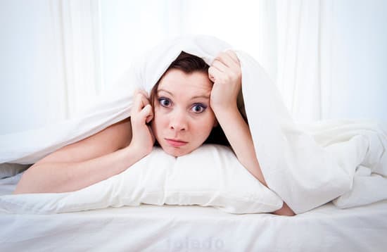 Woman In Bed With Insomnia That Can T Sleep White Background