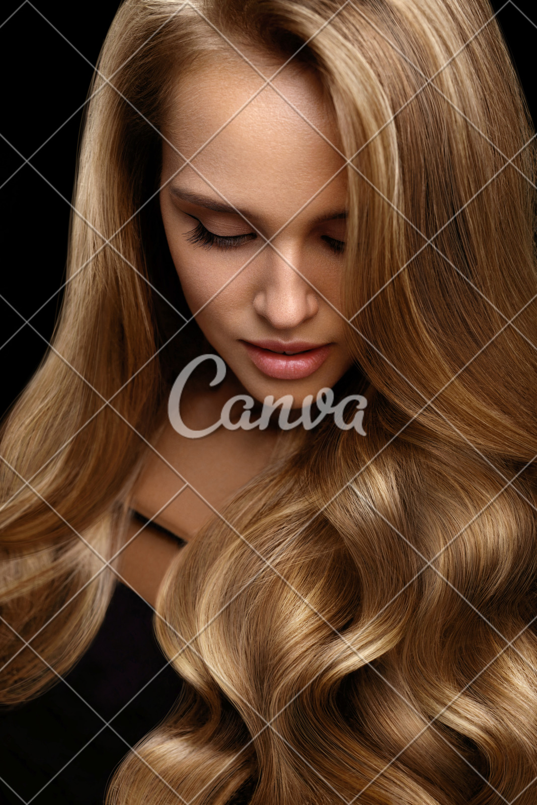 Volume Hair Beautiful Woman Model With Long Blonde Hair Photos