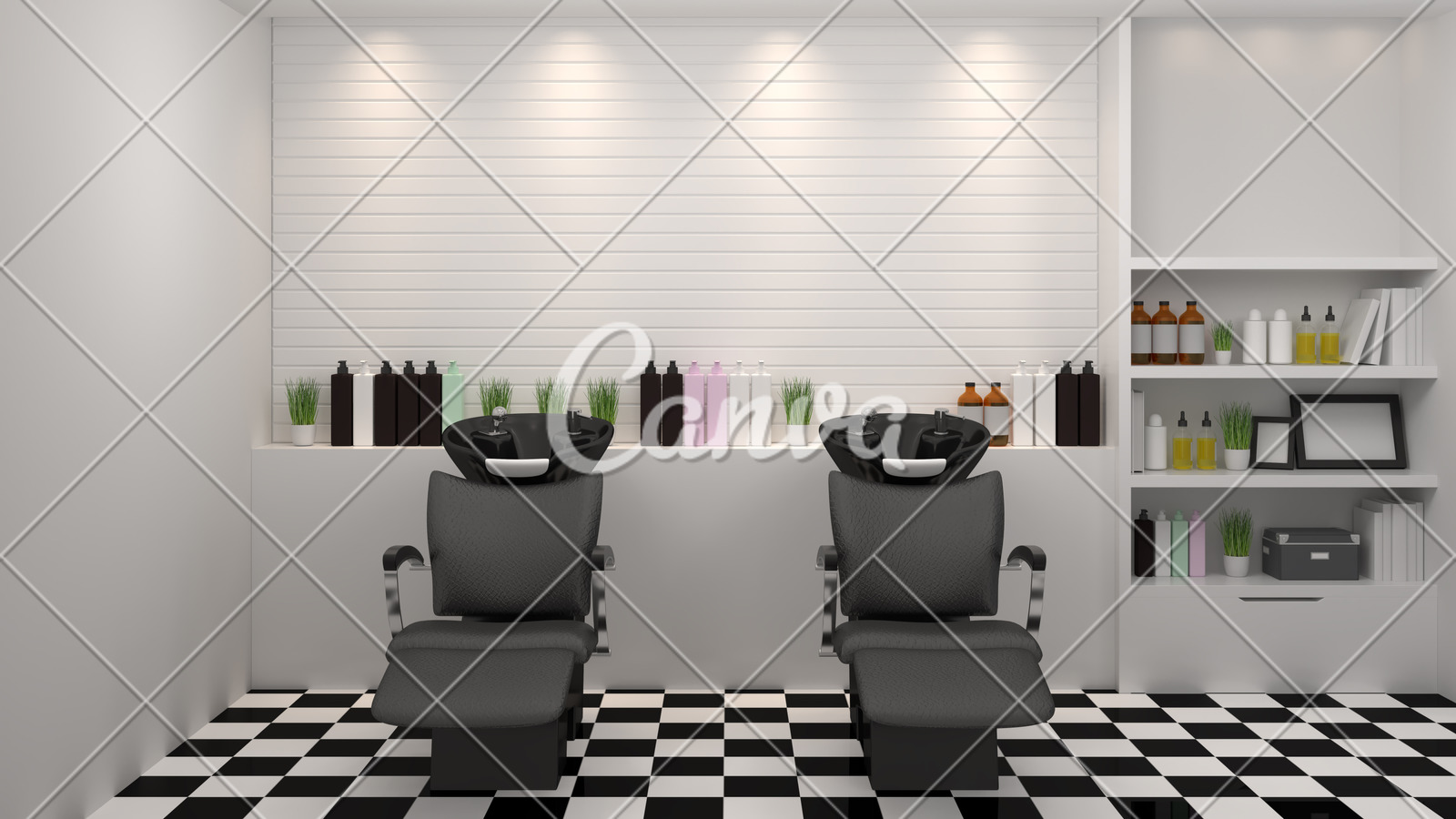 Salon Interior Modern Style Spa Beauty 3d Illustration