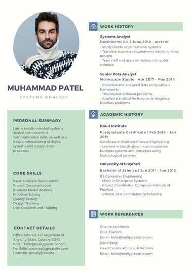 https://www.canva.com/templates/resumes/MADkT5hD9x0-green-and-grey-systems-analyst-technology-resume-/?query=cv