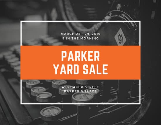 Orange And White Border Vintage Sale Yard Garage Flyer Templates