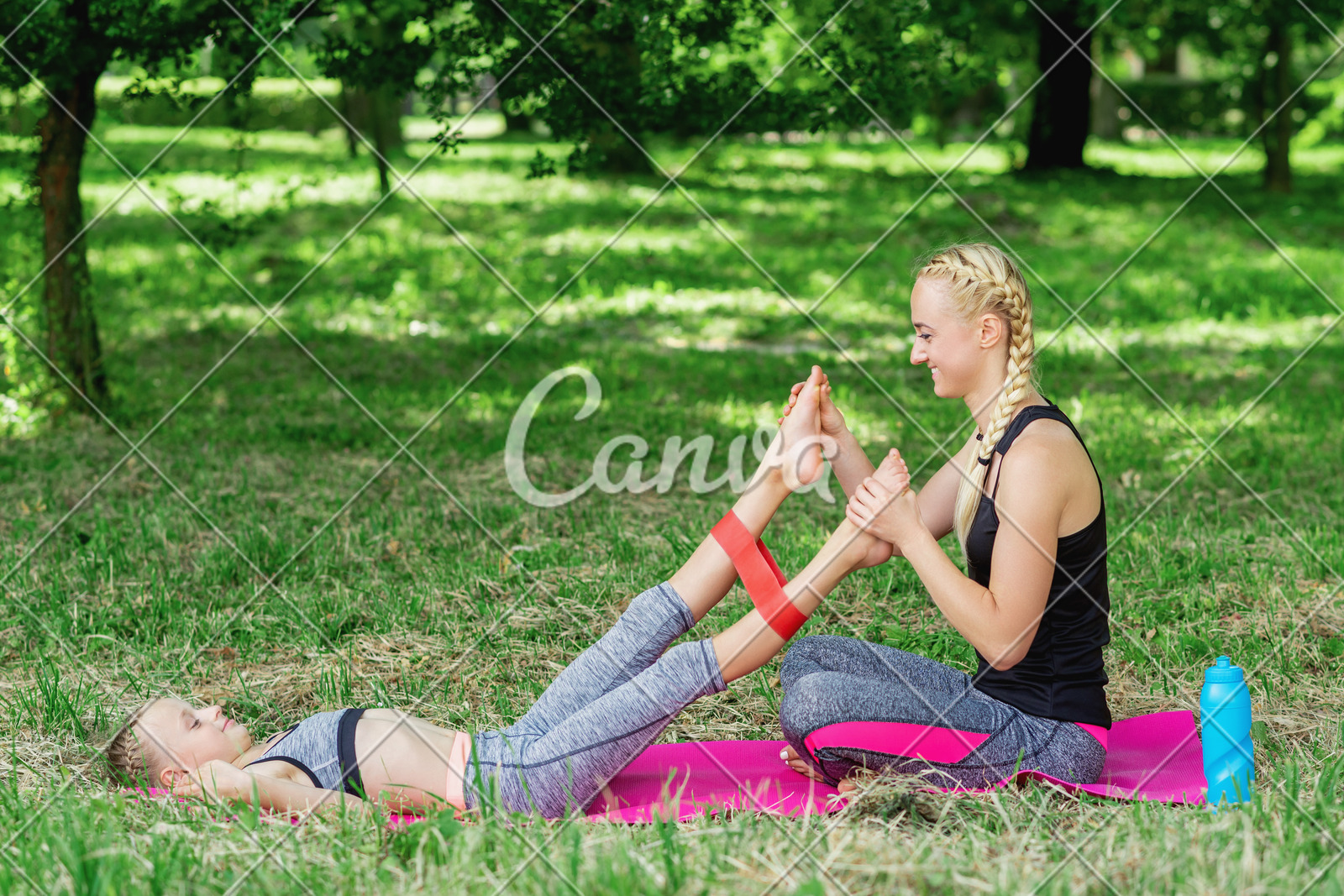 Mom Trains Daughters Legs Photos By Canva