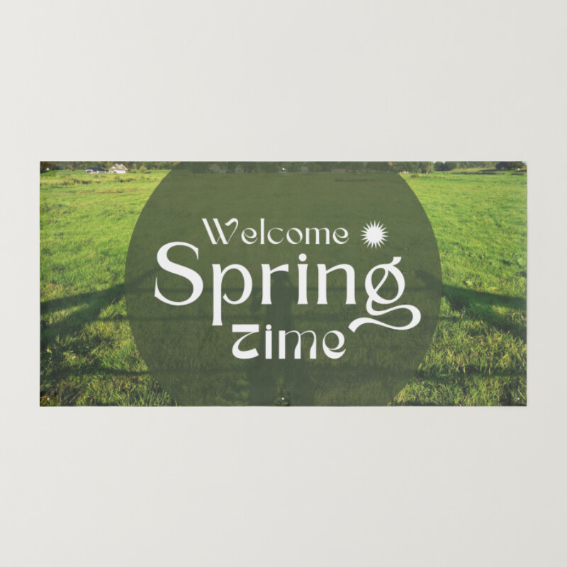 Welcome Spring Time Banner Landscape