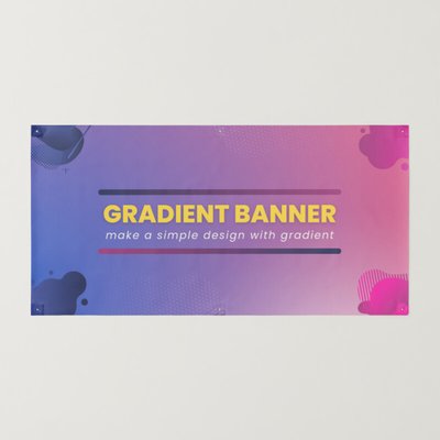 Pink and Cyan Gradient Gamer Girl  Banner - Templates by Canva