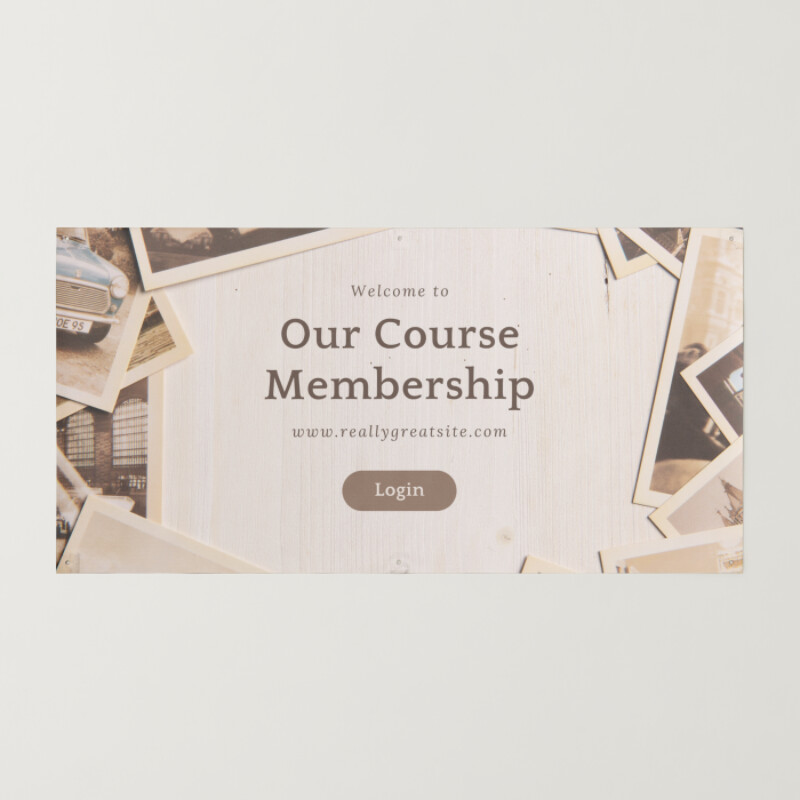 Brown and Beige Membership Course Banner