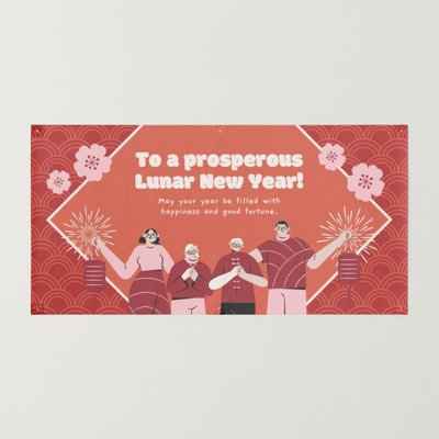 Free custom Lunar New Year banner templates to print