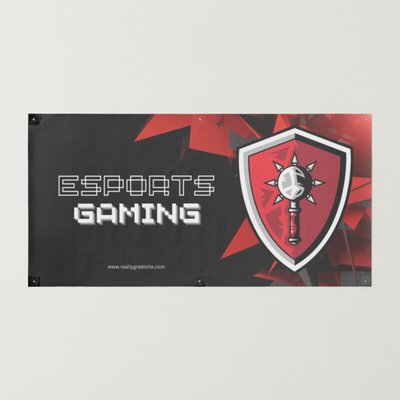 Red and Black Dark Gamer Sports  Banner - Templates by Canva