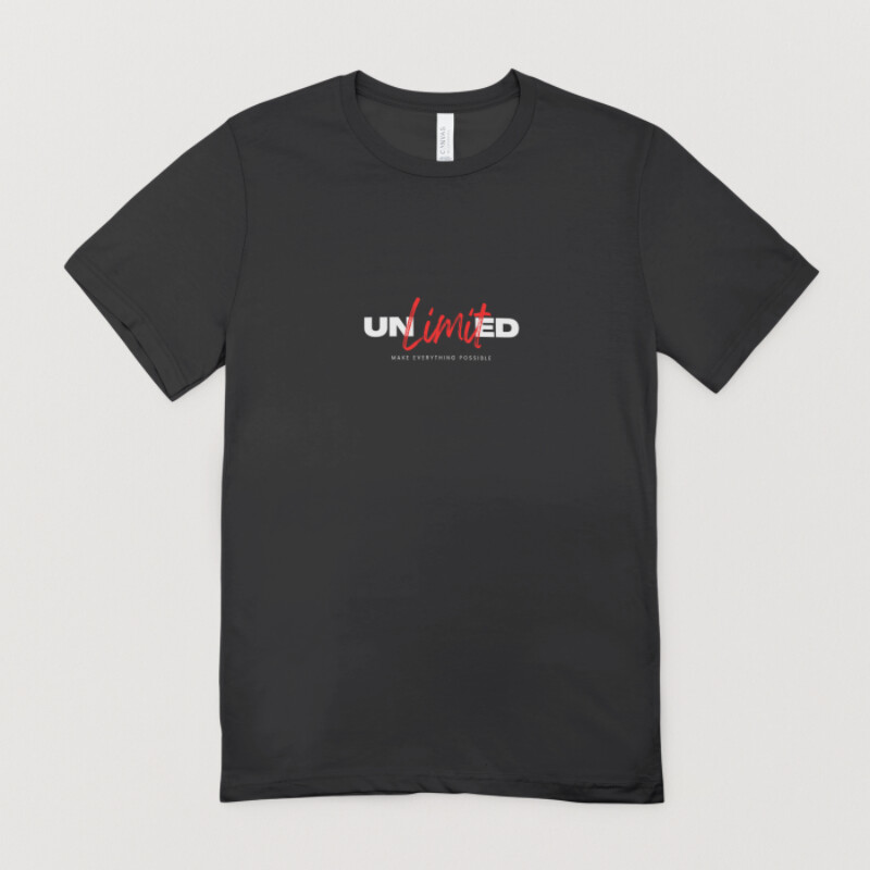 White Red Simple Typography T Shirt
