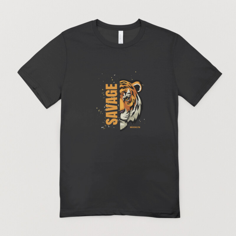 Black Illustrative Savage T-Shirt