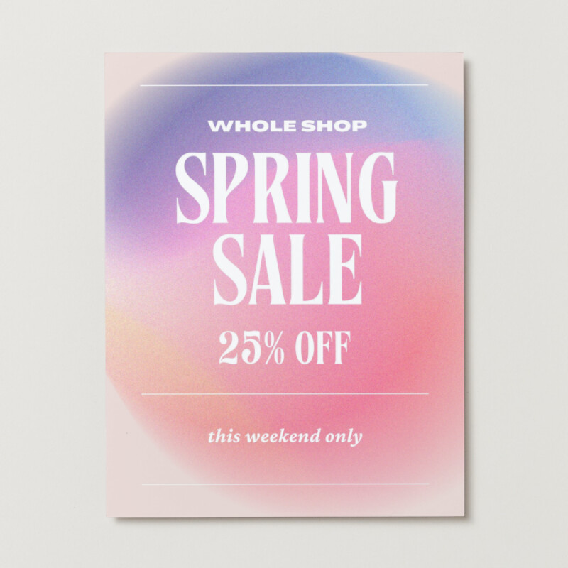 Pink and Purple Colorful Gradient Modern Spring Sale Flyer