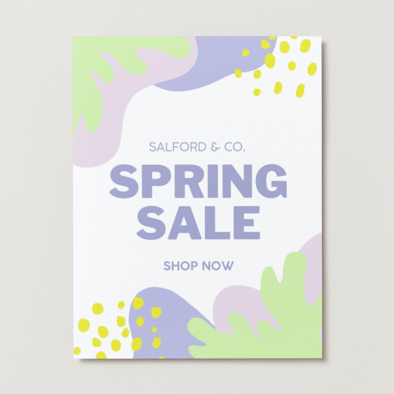 Pastel Neon Spring Sale Flyer
