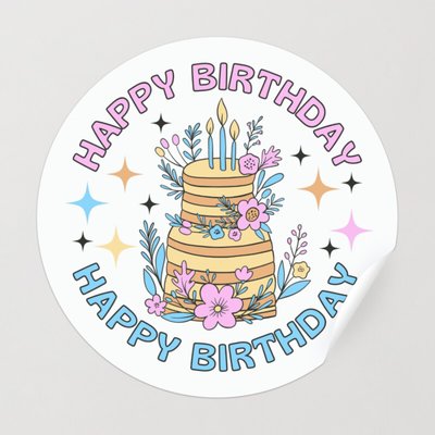Sticker Happy Birthday - Magic Stickers