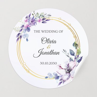 Customize 304+ Wedding Sticker Templates Online - Canva